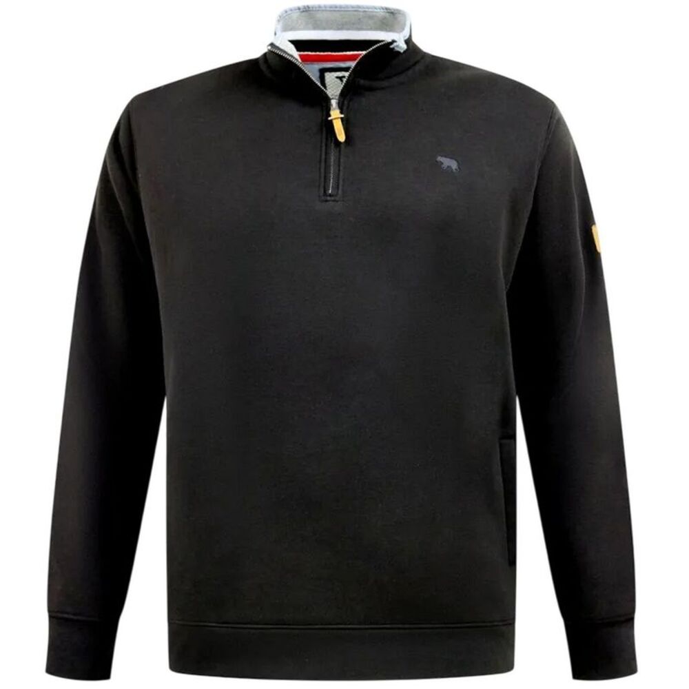 Duke Mens D555 Russel Quarter Zip Kingsize Fleece Top / Black